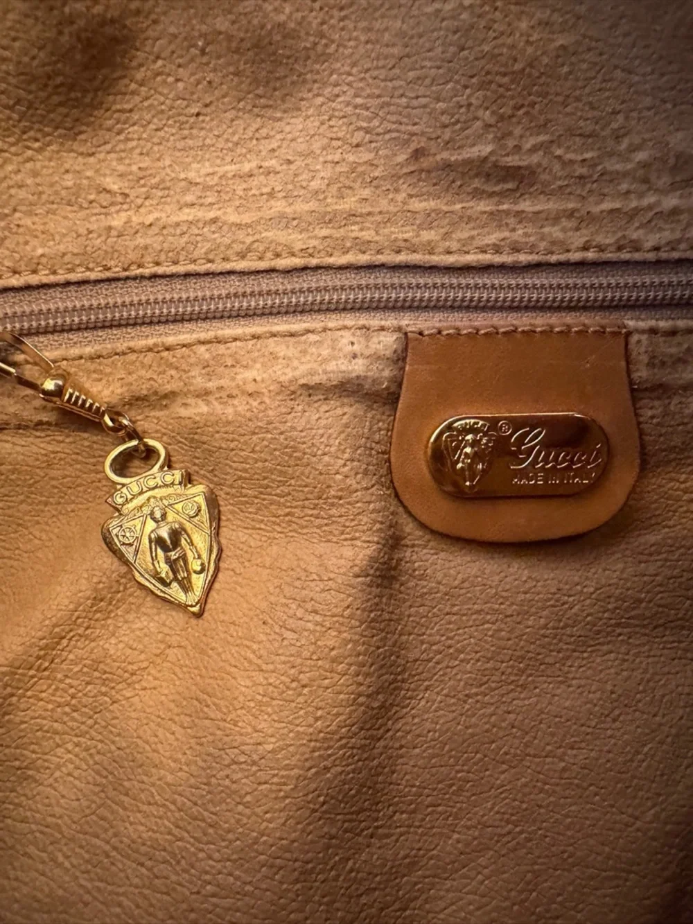 VTG Gucci Micro GG Crossbody Bag Tan Canvas Leather Italy Auth Rare - Picture 8 of 16